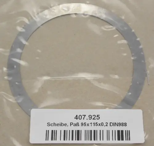 FLEX Skive, dopasowany 95x115x0,2 DIN 988