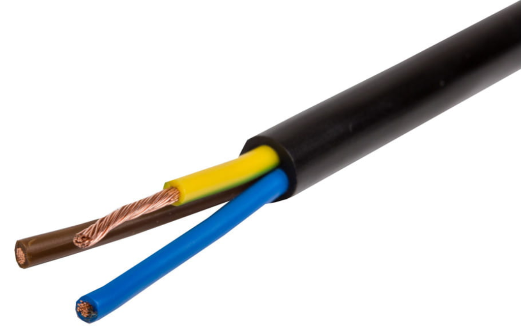Kabel 0,5 czarny 1m