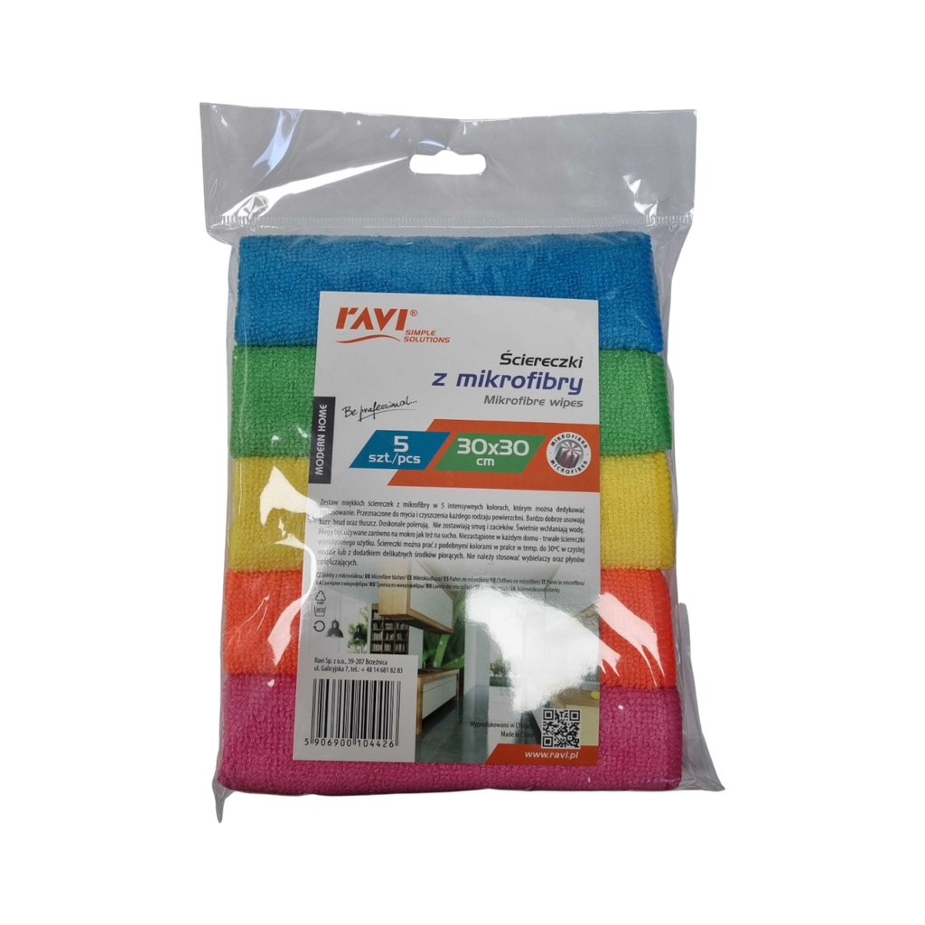 RAVI Mikrofiberklude 30x30cm 5pcs