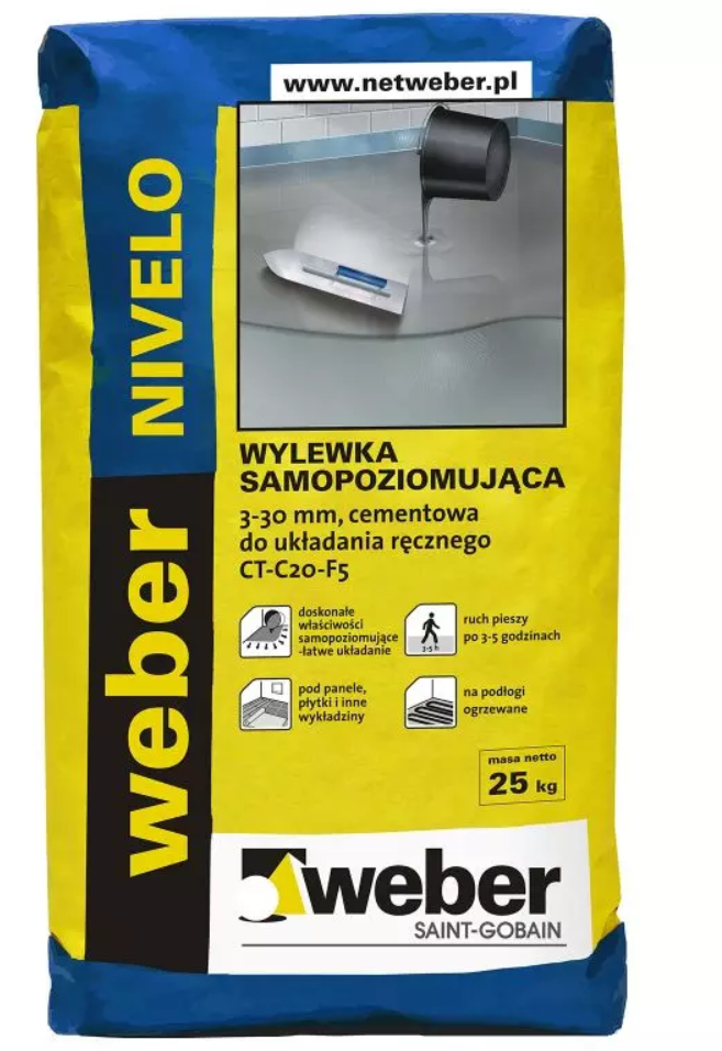 WEBER Selvnivellerende mørtel 25kg