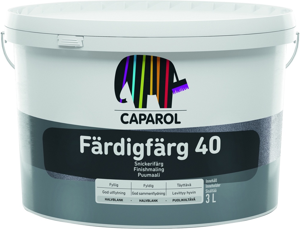 CAPAROL Super Finish 40 Halvblank Hvit/S0500N 3L
