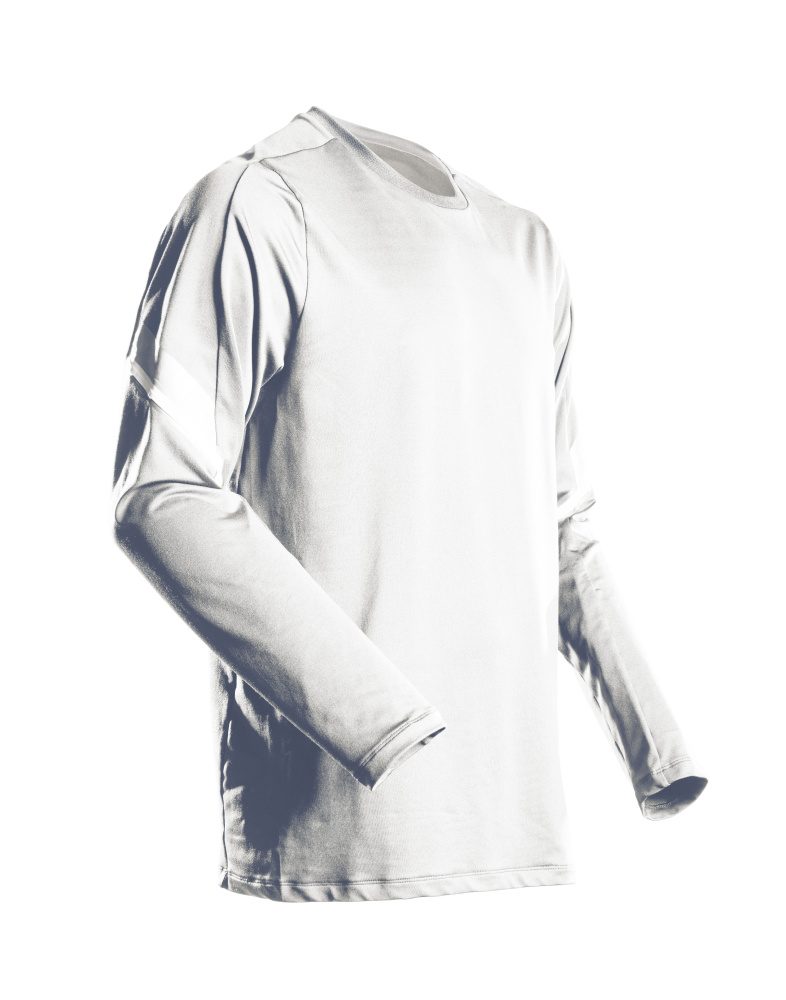 MASCOT T-shirt, długi rękaw, nowoczesny krój, BIAŁY