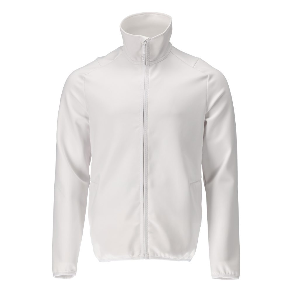 MASCOT Fleece hooded sweatshirt with zipper, Microfleece jacket WHITE