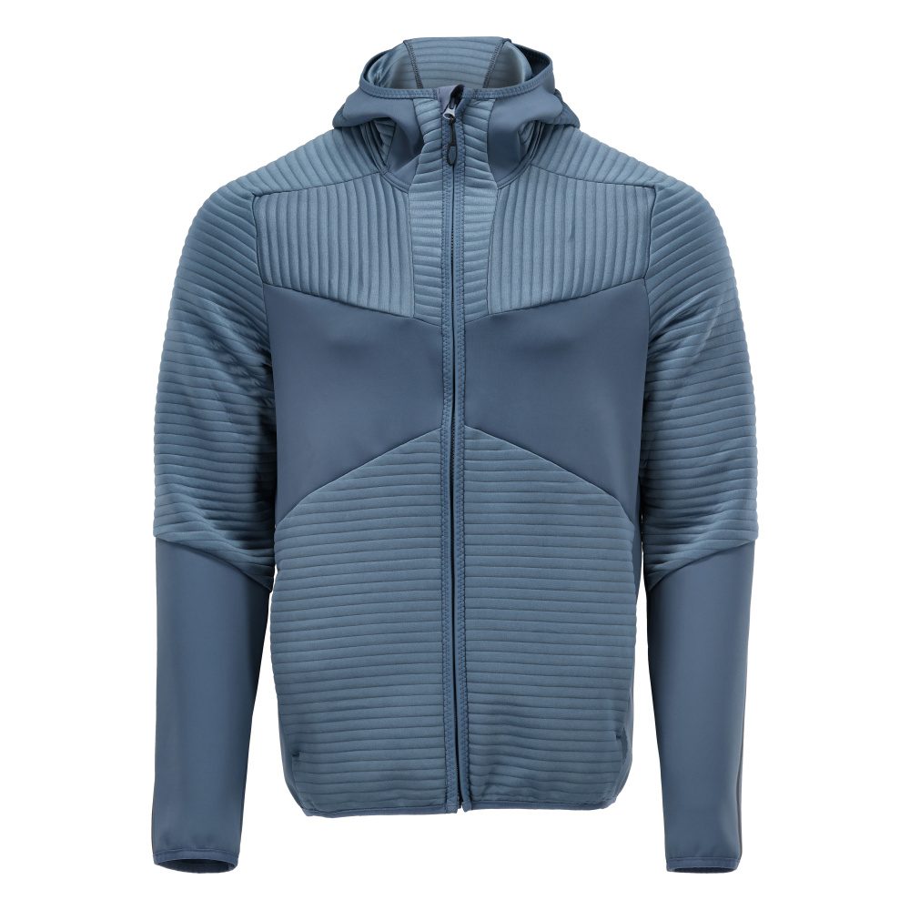 MASCOT Fleece hooded sweatshirt with zipper, Microfleece jacket STONE BLUE