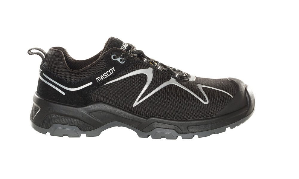 MASCOT Safety shoe S3 with laces, BLACK/SILVER