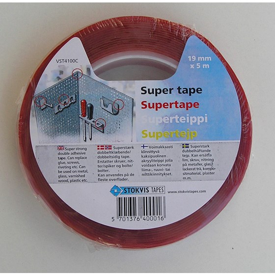 STOKVIS SUPERTAPE KLAR VST4100C195 - 19 MM X 5MTR