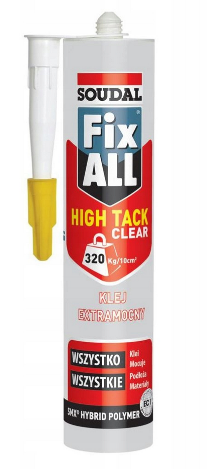 SOUDAL FIXALL HIGH TACK CLEAR, 300ml