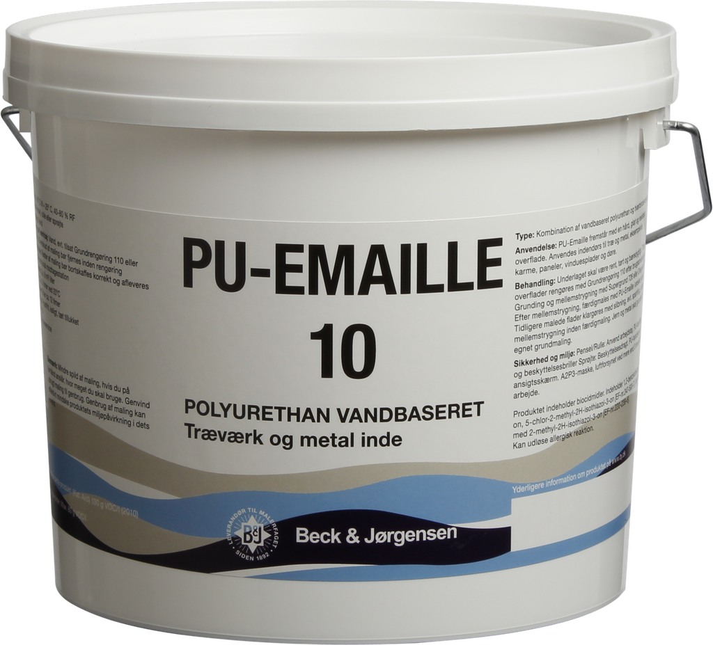 Beck & Jørgensen B&J PU-Emaille 10, Watery WHITE 2,7L