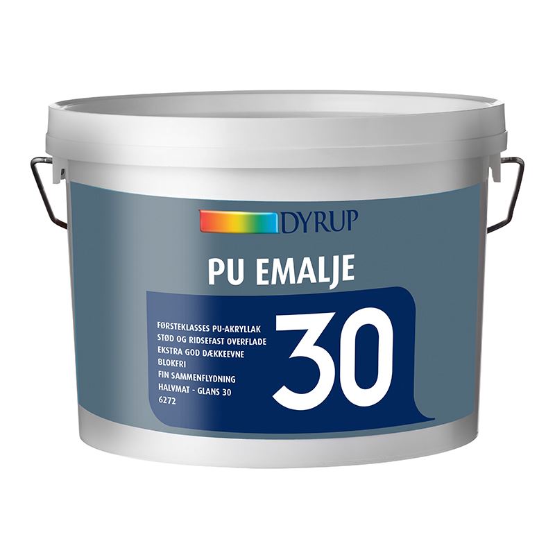 DYRUP PU Emalje Glans 30, 2,5 liter (lys råhvid)