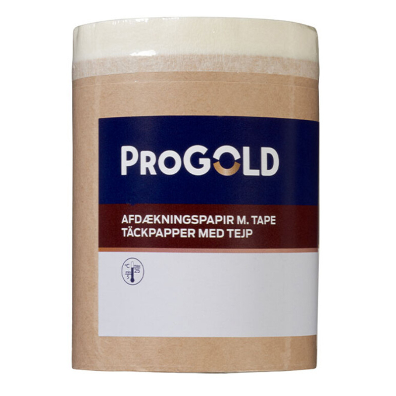 PROGOLD Afdækningspapir m. Tape 180mm x 25M