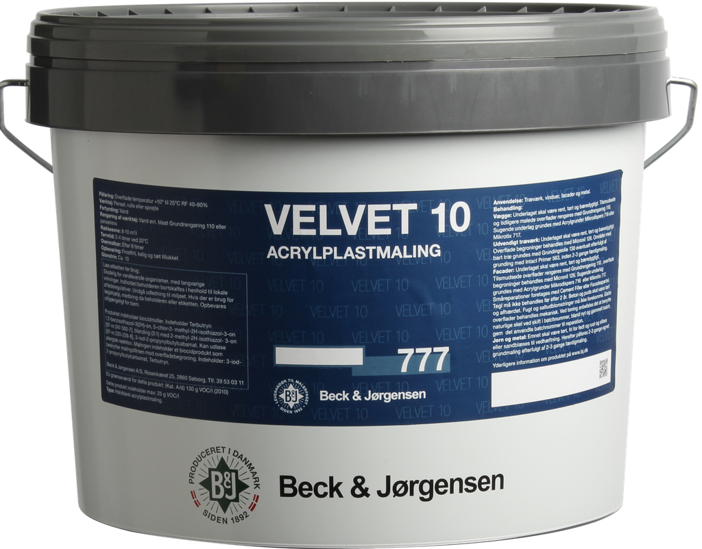 B&J Velvet 10 777 Sort 10L