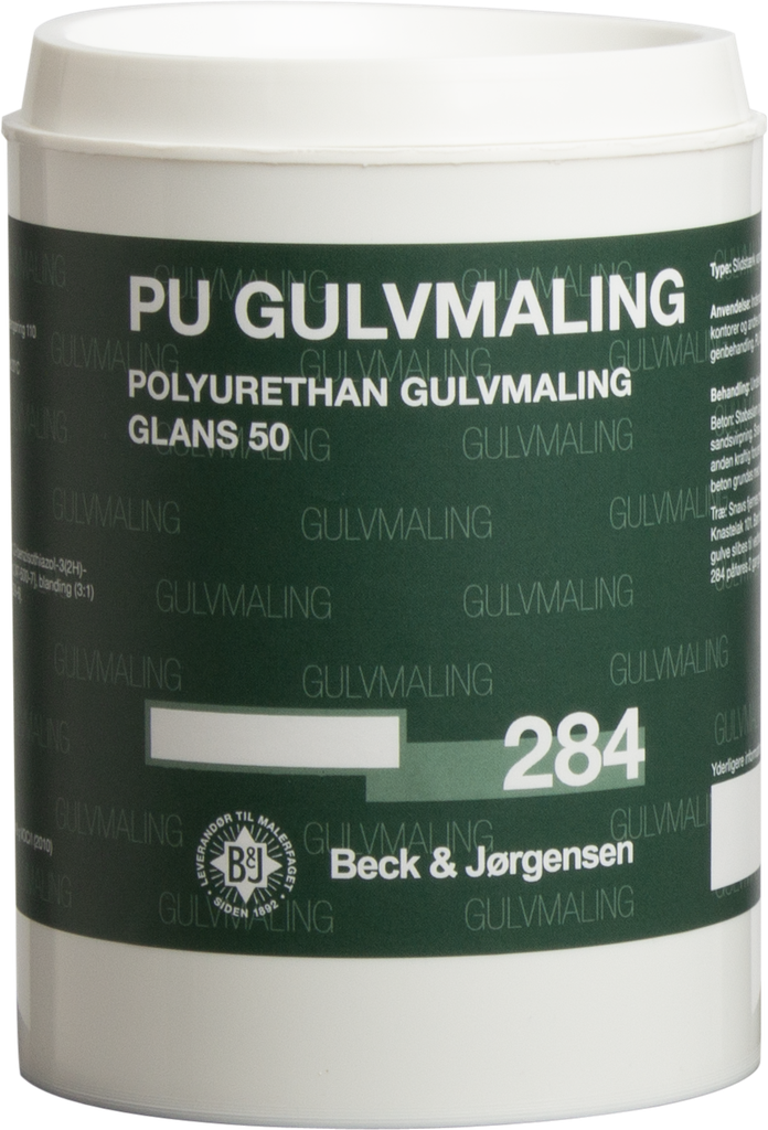 Beck & Jørgensen PU Gulvmaling Polyurethan Gulvmaling Glans 30 Hvid/A-Base 284 900ml