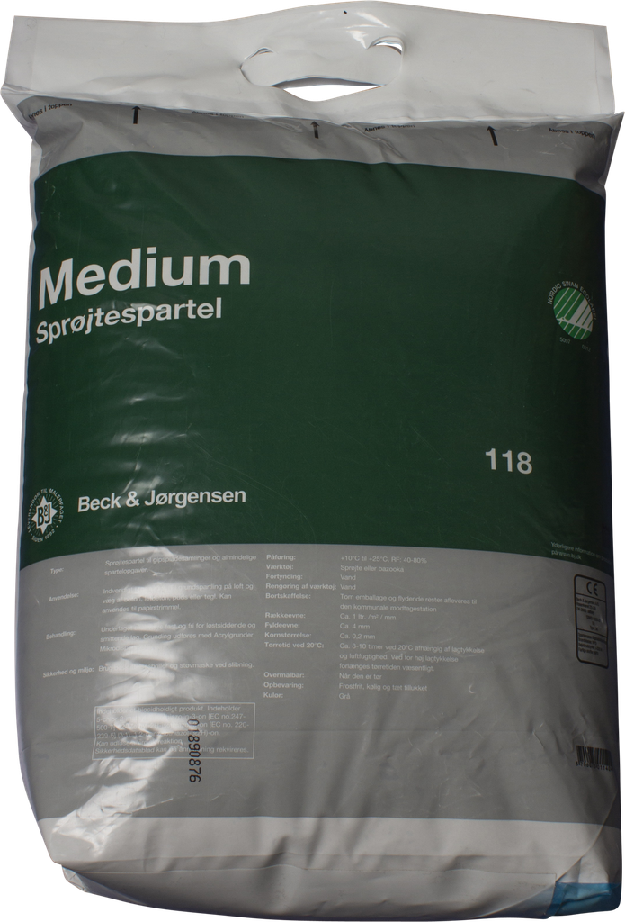 Beck & Jørgensen B&J Let Medium Spray-on putty 15L