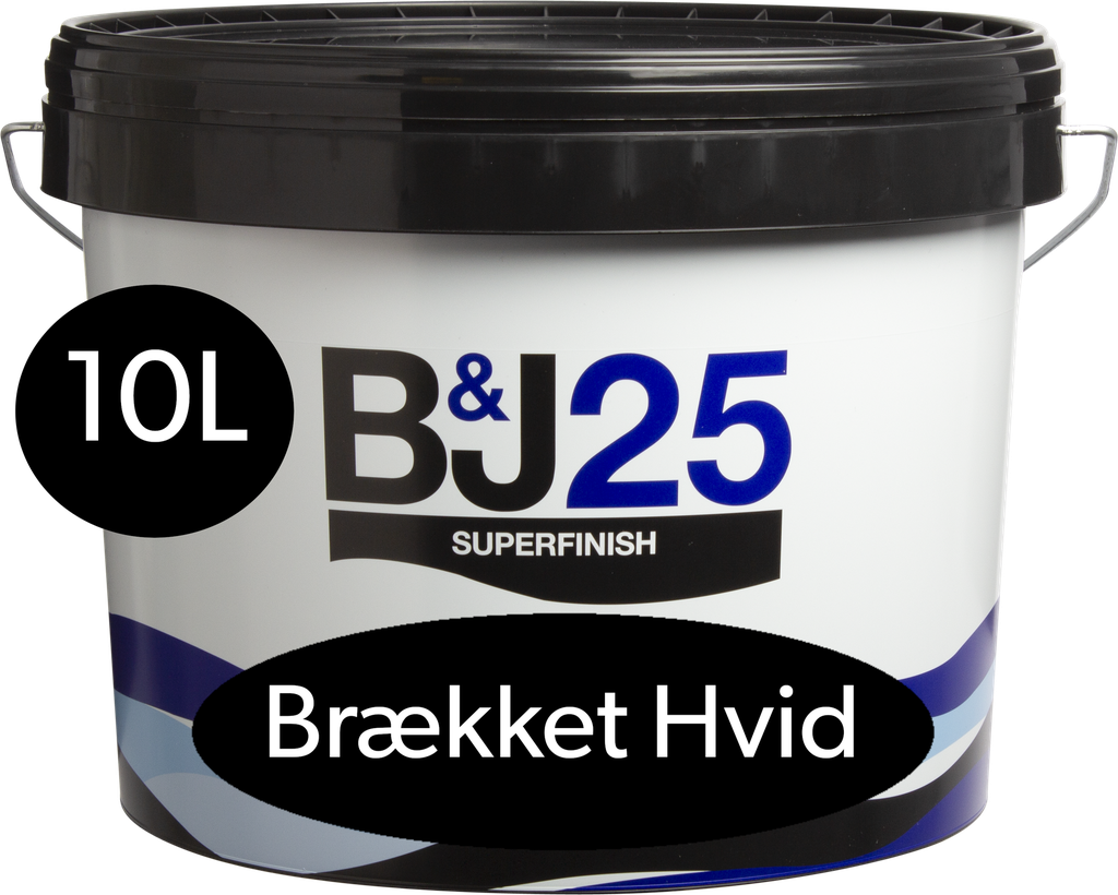 B&J 25 SuperFinish Brækket Hvid 10L