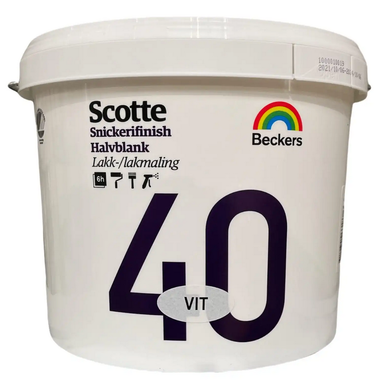 Beckers Scotte 40 Snickerifinish Semi-gloss varnish paint BAS A 2,7L