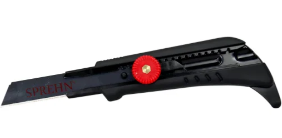 SPREHN Kniv 18mm m/skruelås tæppehage