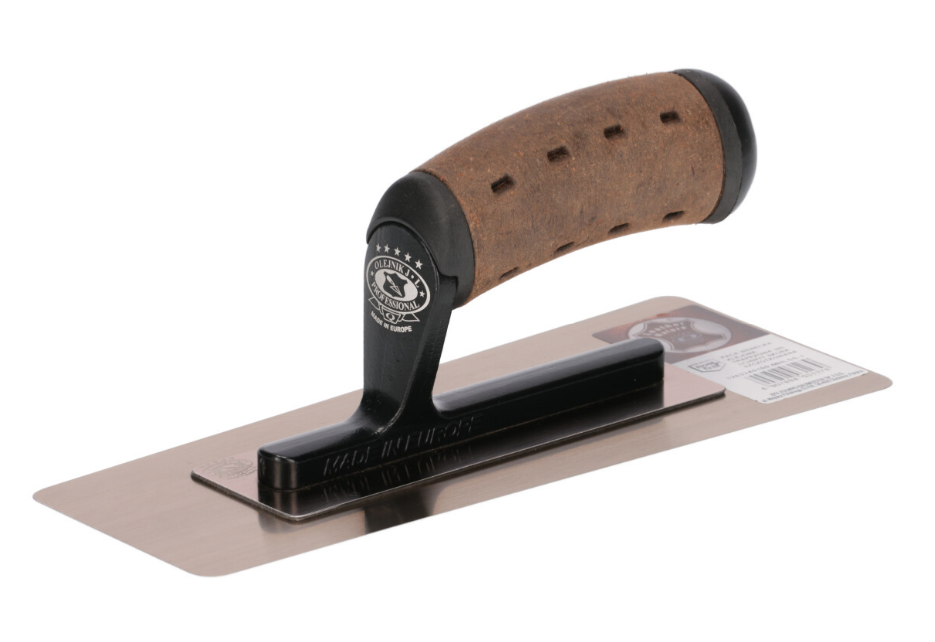 OLEJNIK J-L PROFESSIONAL Gold trowel trapezoid leather ALCANTARA
