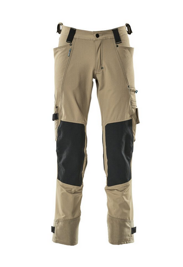 MASCOT Buks, Kevlar®/Dyneema®knælommer,stretch, lys kaki