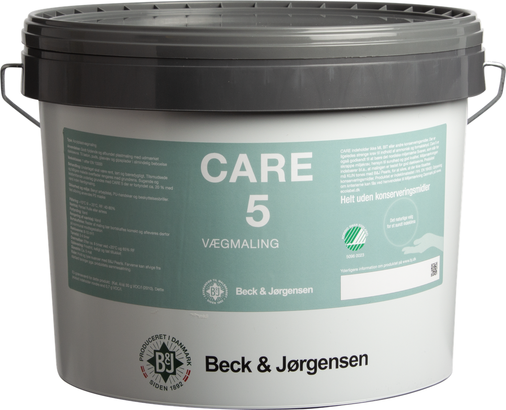 B&J CARE 5 Vægmaling Hvid 9L