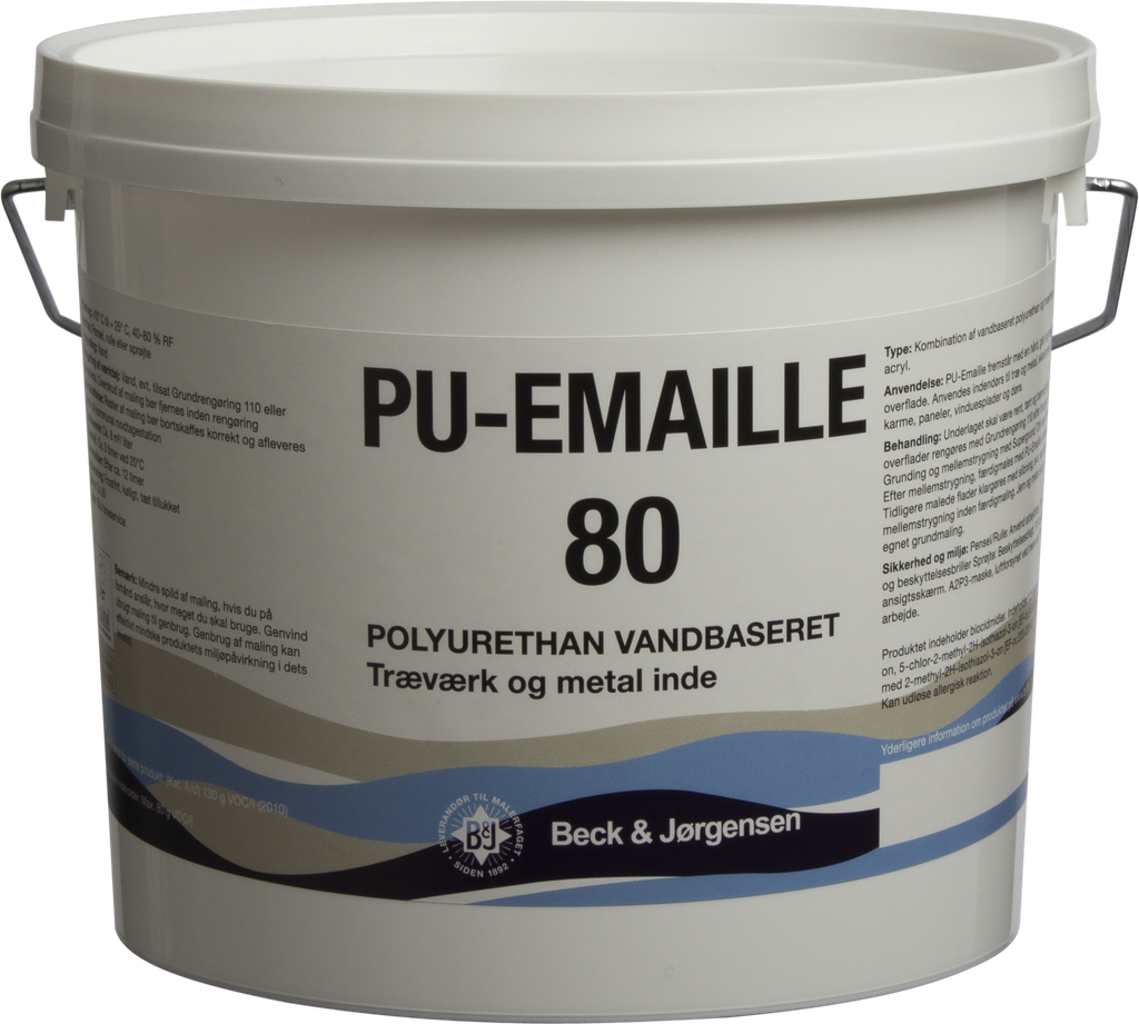 Beck & Jørgensen PU-Emaille 80, Vandig Hvid 2,7L