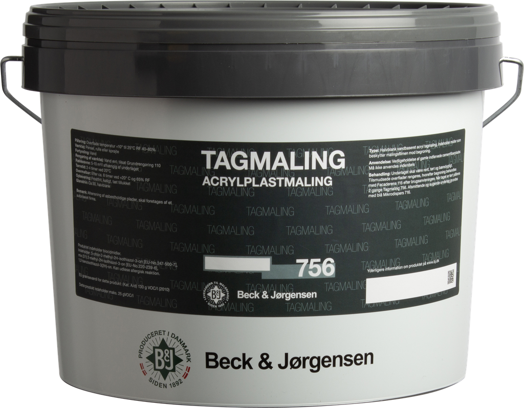 Beck & Jørgensen Tagmaling Vandig Sort 10L