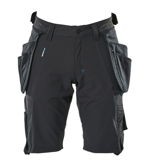 MASCOT Shorts, aftagelige hængelommer, stretch, mørk marine