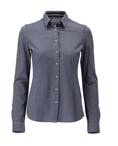 MASCOT shirt, Ladies fit, blue flecked