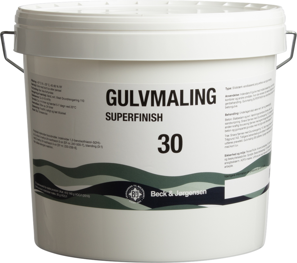 B&J Gulvmaling Superfinish Hvid 4,5L