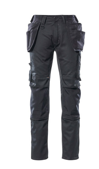 MASCOT Trousers with holster pockets, black