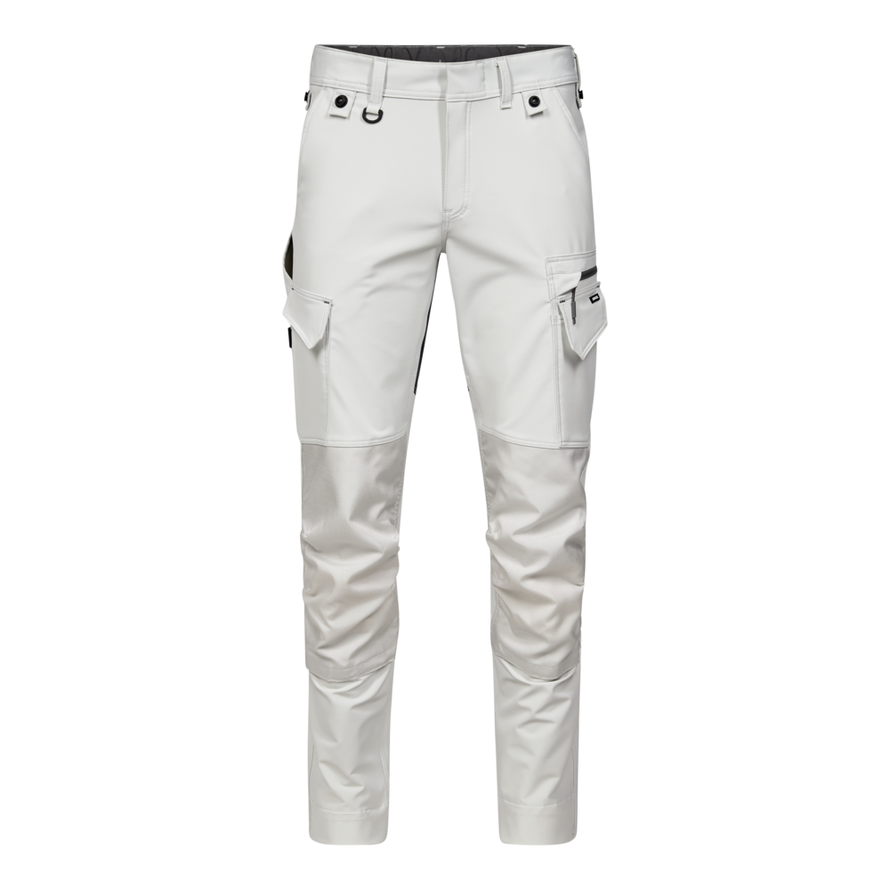 ENGEL Entire Work Trousers with 4-way stretch, Bone White / Anthracite Grey