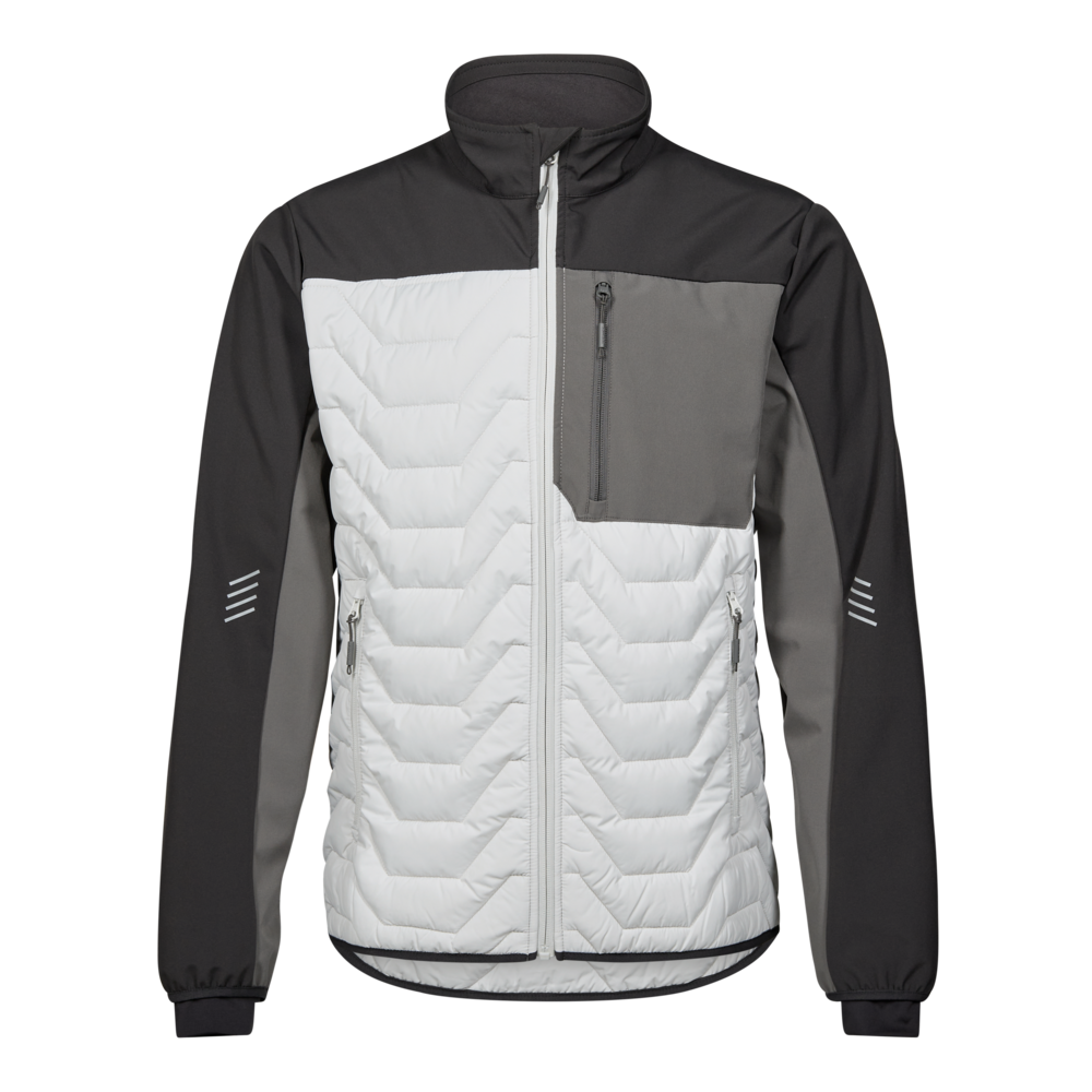ENGEL Entire Quilted Jacket, Bone White / Anthracite Grey