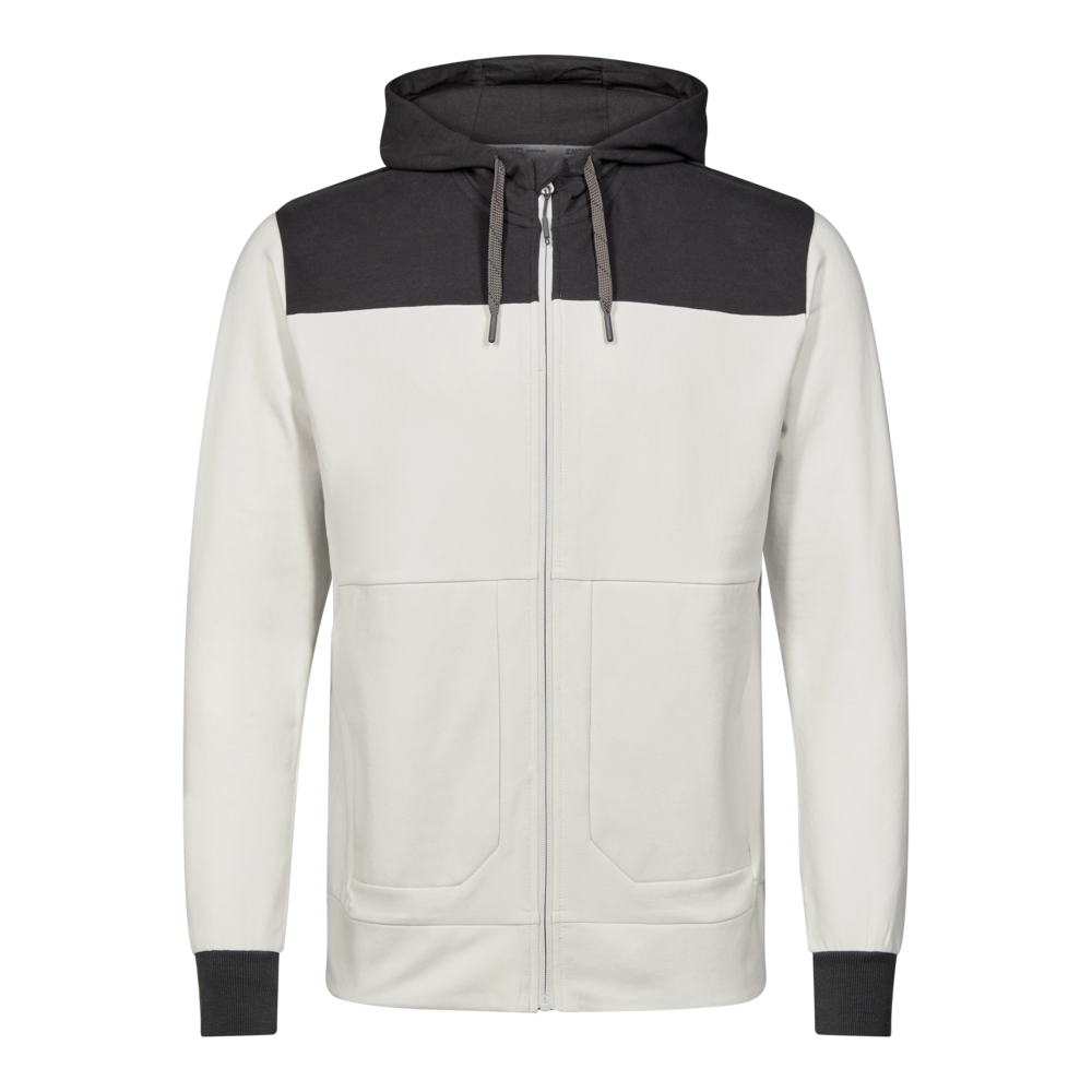 ENGEL Entire sweatshirt with hood, Bone White / Anthracite Grey