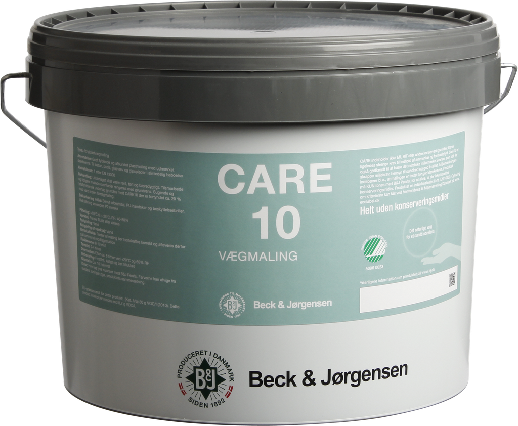 B&J CARE 10 Vægmaling Hvid 9L