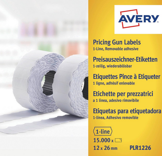 AVERY Aftagelige prisetiketter, 26x12mm