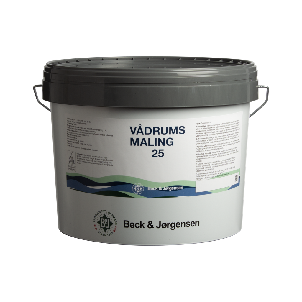 B&J Vådrums Maling 25 Base White 2,7L