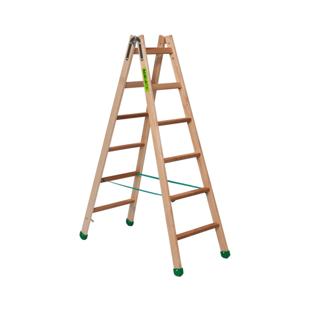 ALULOCK Wooden ladder 6 rungs