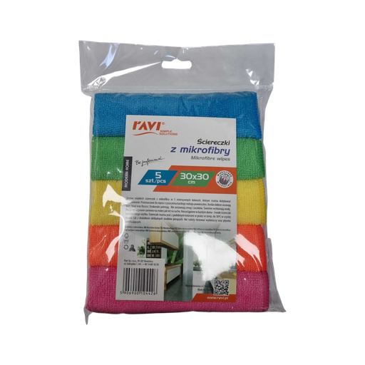 [10442] RAVI Microfiber wipes 30x30cm 5pcs