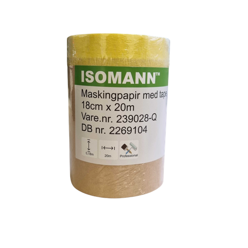 [239028] ISOMANN Masking paper 180mm x 20m